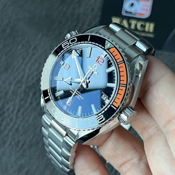 OMEGA Planet Ocean 43.5mm Black/Orange Bezel Black Dial on SS Bracelet Super Clone - Image 12