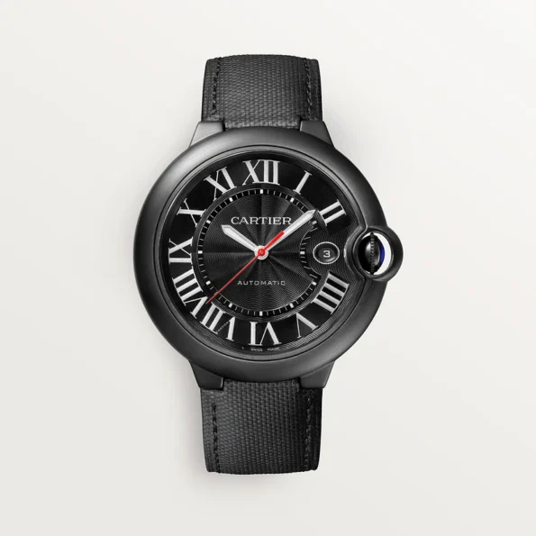 CARTIER BALLON BLEU CARBON WATCH 42 mm