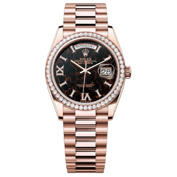 Rolex DAY-DATE Oyster, 36/40 mm, Everose gold and diamonds M128345RBR-0044