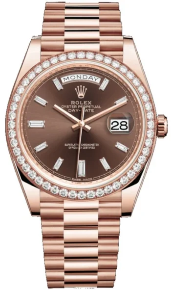 Rolex DAY-DATE Oyster, 40 mm, Everose gold and diamonds M228345RBR-0007