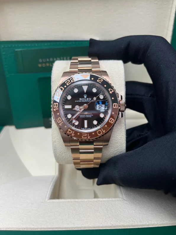 Rolex GMT Master II 126715CHNR-0001 Root Beer Full Rose gold 40mm Super Clone - Image 6