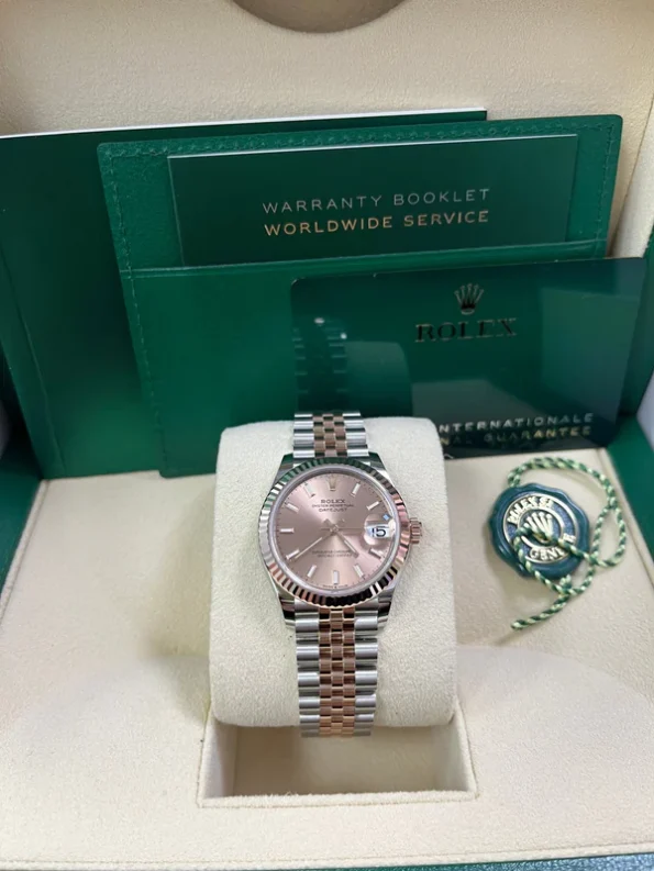 Rolex Datejust 31 Steel and Rose Gold Jubilee Bracelet / Index Pink Dial 278271 - Image 2