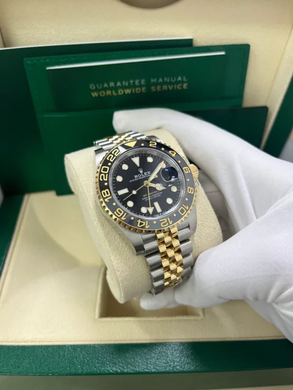 Rolex GMT Master II 126713 steel and gold Two-Tone with Black Dial on Jubilee (40mm) Super Clone - Image 8