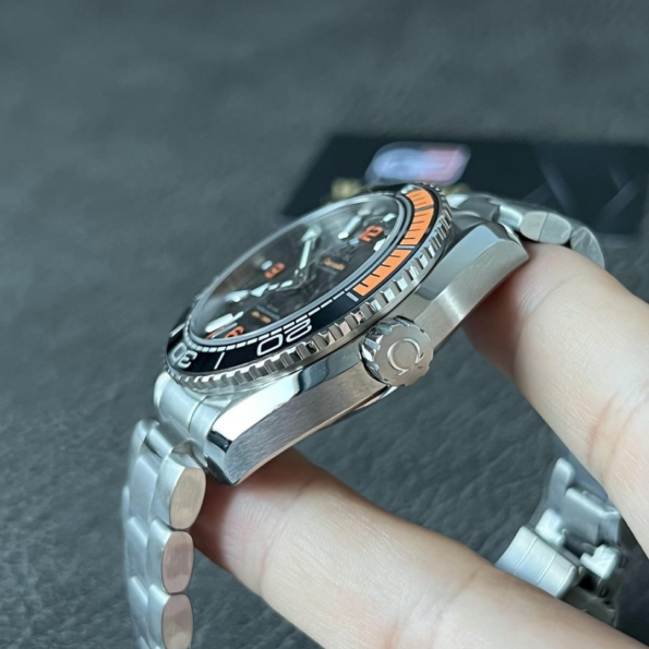 OMEGA Planet Ocean 43.5mm Black/Orange Bezel Black Dial on SS Bracelet Super Clone - Image 10