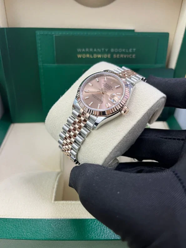 Rolex Datejust 31 Steel and Rose Gold Jubilee Bracelet / Index Pink Dial 278271 - Image 7