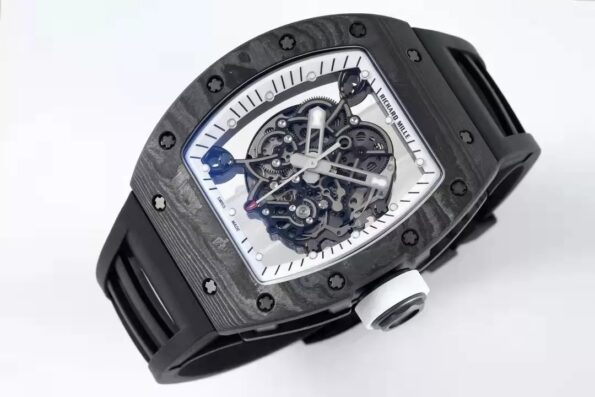 RM055 Skeleton White Dial Black Bezel Black Rubber Strap ZF RMUL2 - Image 6