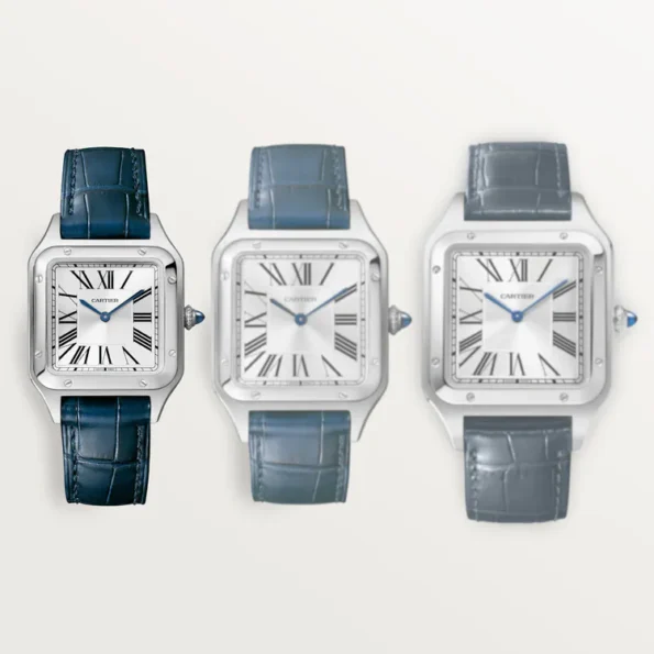 CARTIER SANTOS-DUMONT Blue Strap 38mm - Image 9