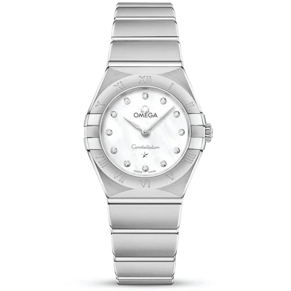 OMEGA Constellation 25mm White Mother of Pearl Diamond Dial Watch