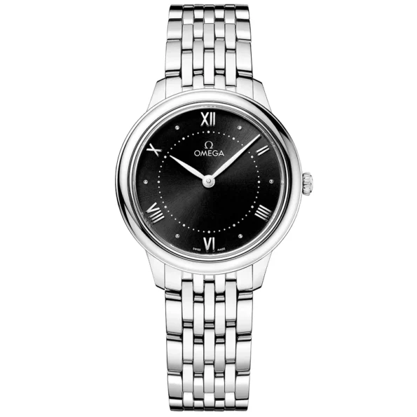 OMEGA De Ville Prestige 30mm Black Dial Ladies Bracelet Watch