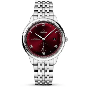 OMEGA De Ville Prestige Small Seconds 41mm Red Dial Automatic Bracelet Watch