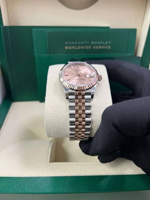 Rolex Datejust 31 Steel and Rose Gold Jubilee Bracelet / Index Pink Dial 278271 - Image 9