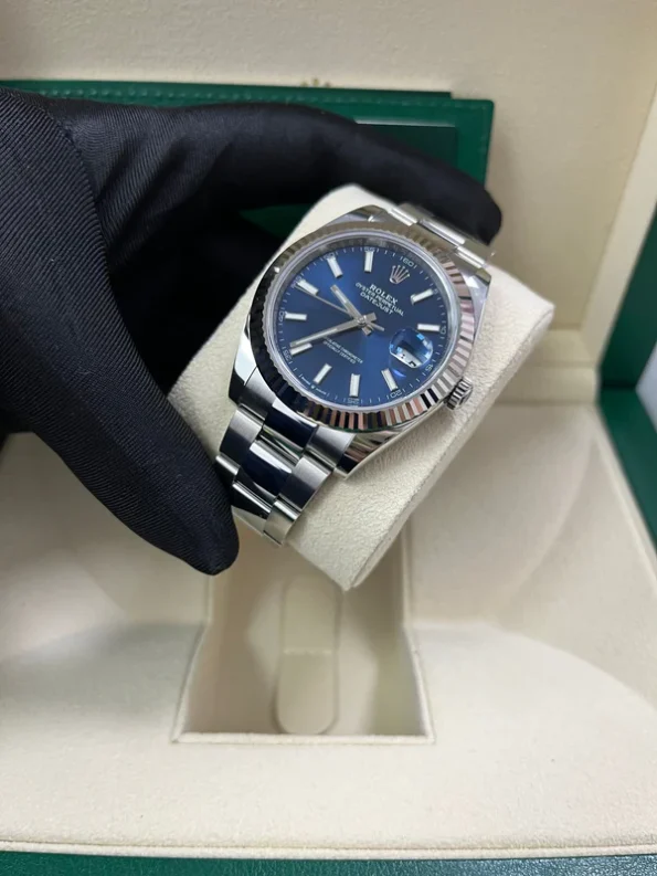 Rolex Datejust 36/41mm Stainless Steel on Jubilee with Blue Dial and Fluted Bezel Super clone - Image 8