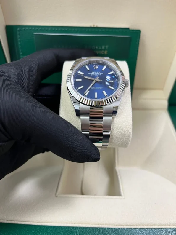 Rolex Datejust 36/41mm Stainless Steel on Jubilee with Blue Dial and Fluted Bezel Super clone - Image 9