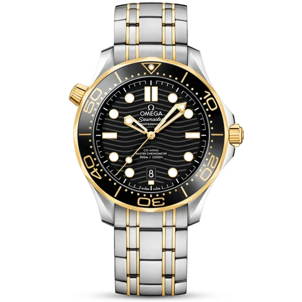 OMEGA Seamaster Diver 300m 42mm Black Dial Two-Tone Men's Automatic Watch