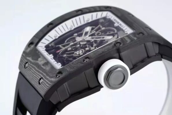 RM055 Skeleton White Dial Black Bezel Black Rubber Strap ZF RMUL2 - Image 5