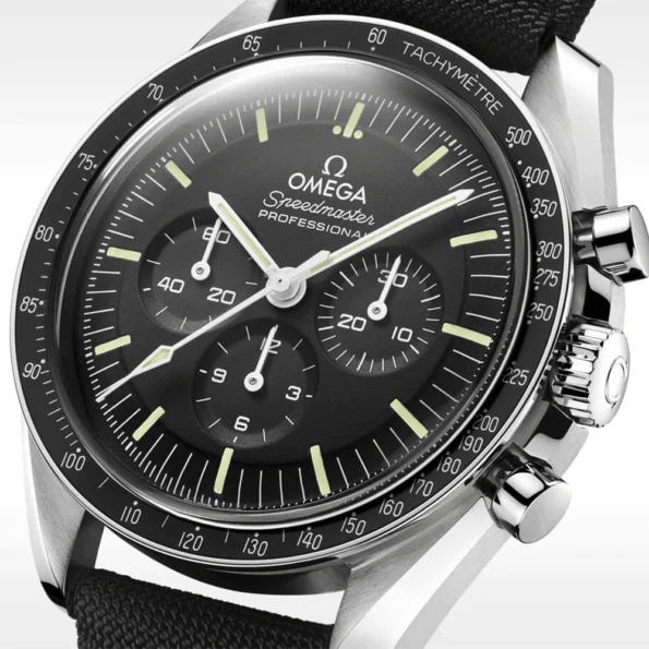 OMEGA Speedmaster Moonwatch 42mm Men's Nylon Strap Chronograph Watch - Image 3