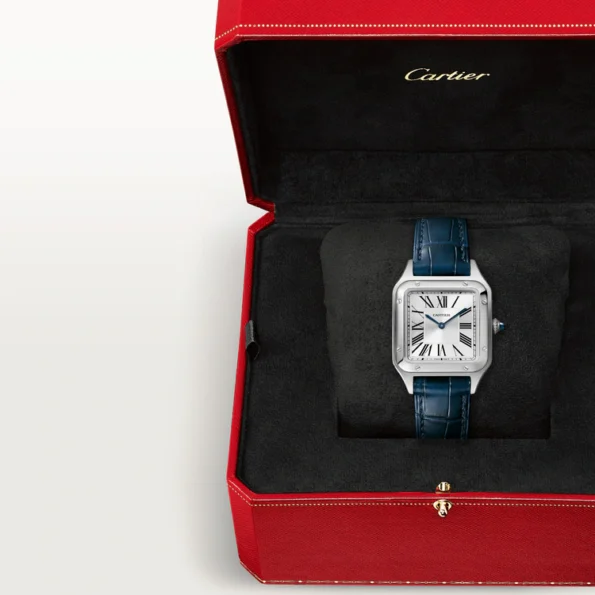 CARTIER SANTOS-DUMONT Blue Strap 38mm - Image 11