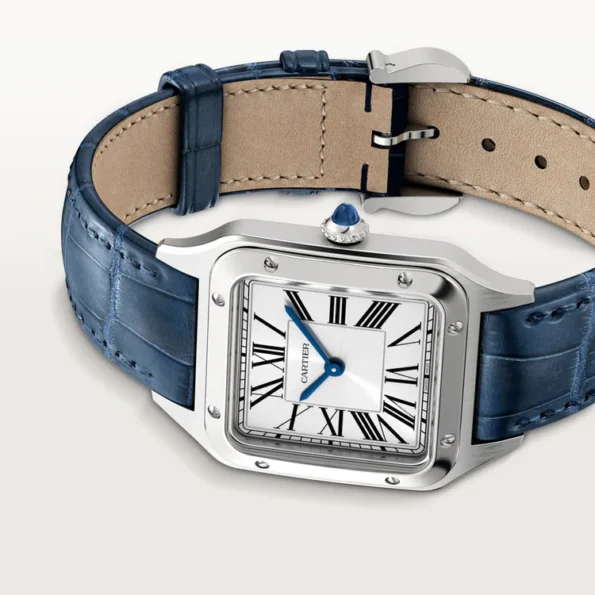 CARTIER SANTOS-DUMONT Blue Strap 38mm - Image 5