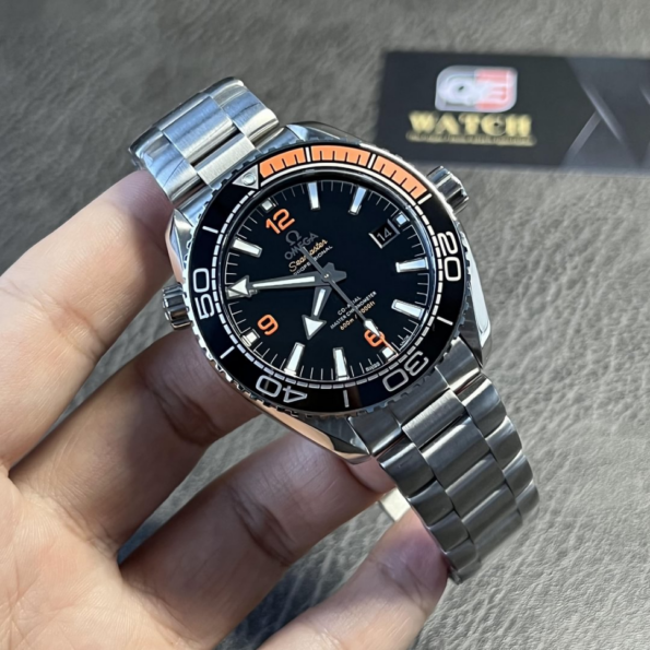 OMEGA Planet Ocean 43.5mm Black/Orange Bezel Black Dial on SS Bracelet Super Clone - Image 3