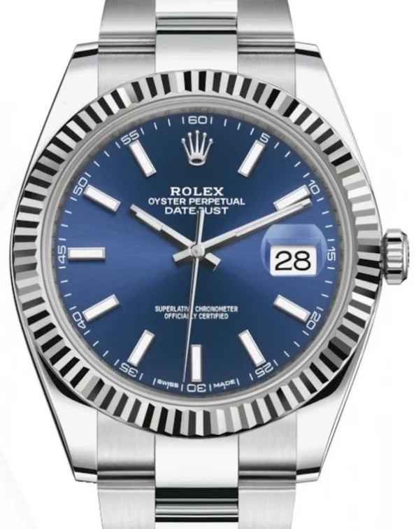 Rolex Datejust 36/41mm Stainless Steel on Jubilee with Blue Dial and Fluted Bezel Super clone