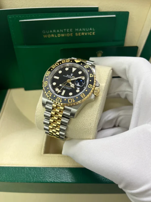 Rolex GMT Master II 126713 steel and gold Two-Tone with Black Dial on Jubilee (40mm) Super Clone - Image 7