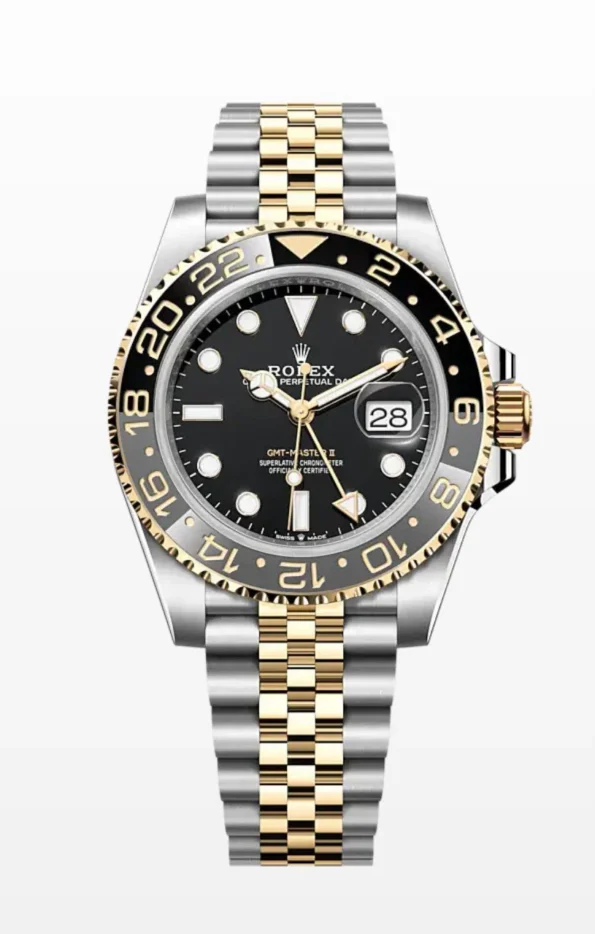 Rolex GMT Master II 126713 steel and gold Two-Tone with Black Dial on Jubilee (40mm) Super Clone