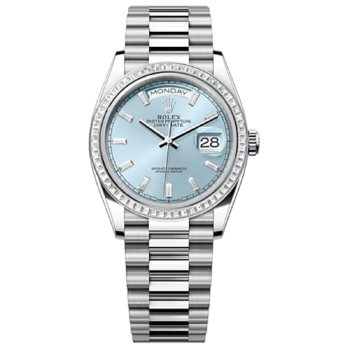 Rolex DAY-DATE Oyster, 36 mm, platinum and diamonds M128396TBR-0003