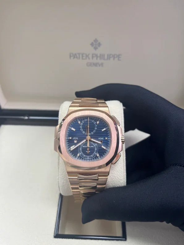 PATEK PHILIPPE NAUTILUS FLYBACK CHRONOGRAPH TRAVEL TIME 40.5MM 5990/1R-001 - Image 6