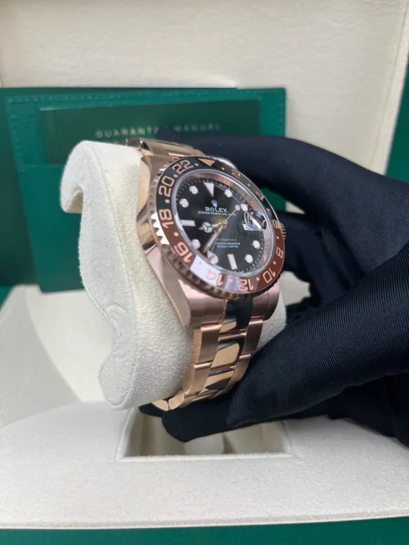 Rolex GMT Master II 126715CHNR-0001 Root Beer Full Rose gold 40mm Super Clone - Image 8