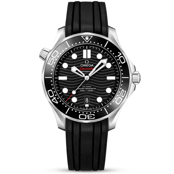 OMEGA Seamaster Diver 300m 42mm Black Dial Men's Rubber Strap Watch