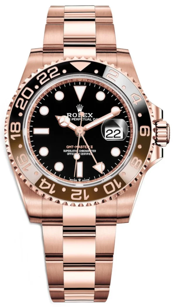 Rolex GMT Master II 126715CHNR-0001 Root Beer Full Rose gold 40mm Super Clone